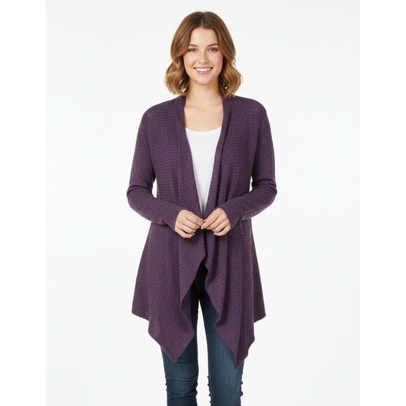 Eileen Fisher Sweaters - Eileen Fisher Sweater Cardigan Women's M Purple Long Sleeve Open Front